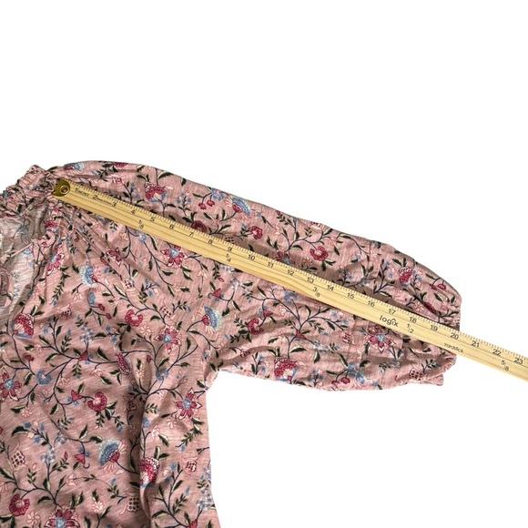 Wonderly Pink Floral Blouse Women’s Petite Large Peasant Cottagecore Boho - Picture 15 of 15